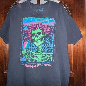 Liquid Blue vintage Grateful Dead Black Skeleton Graphic Tee